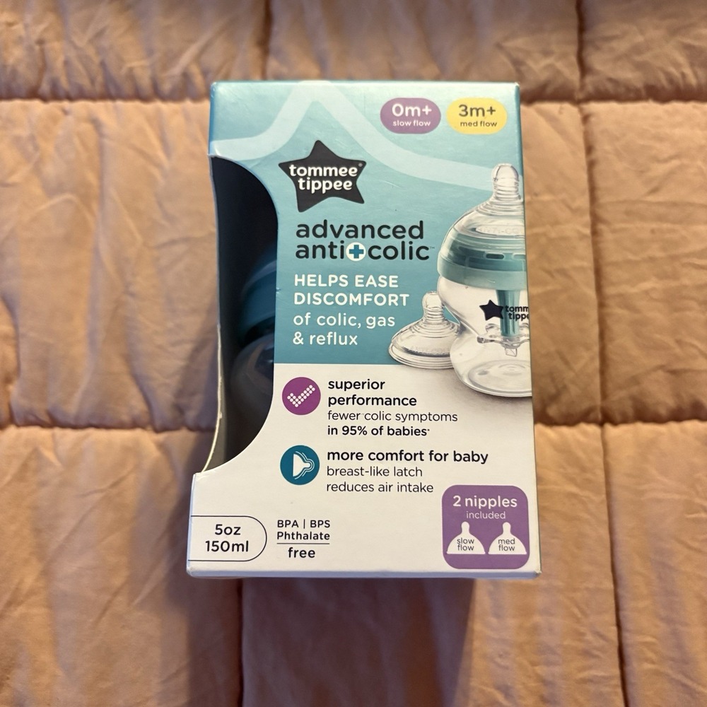 Tommee Tippee Advanced Anti-Colic 5oz Baby Bottle Slow Flow & Med Flow